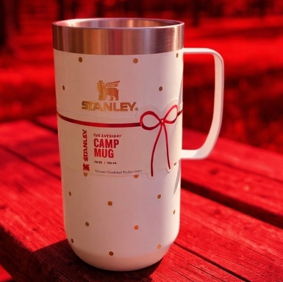 STANLEY 24oz Camp Mug "Frost Polka Dot" Target Holiday Exclusive NEW - Picture 1 of 5